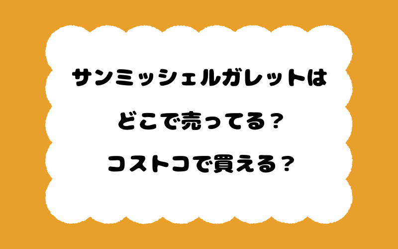 サンミッシェルガレットはどこで売ってる？コストコで買える？